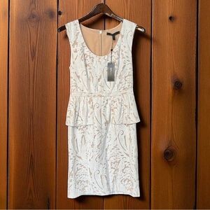 NWT! BCBG Maxazria Etna Lace Peplum Sheath Dress Size 6